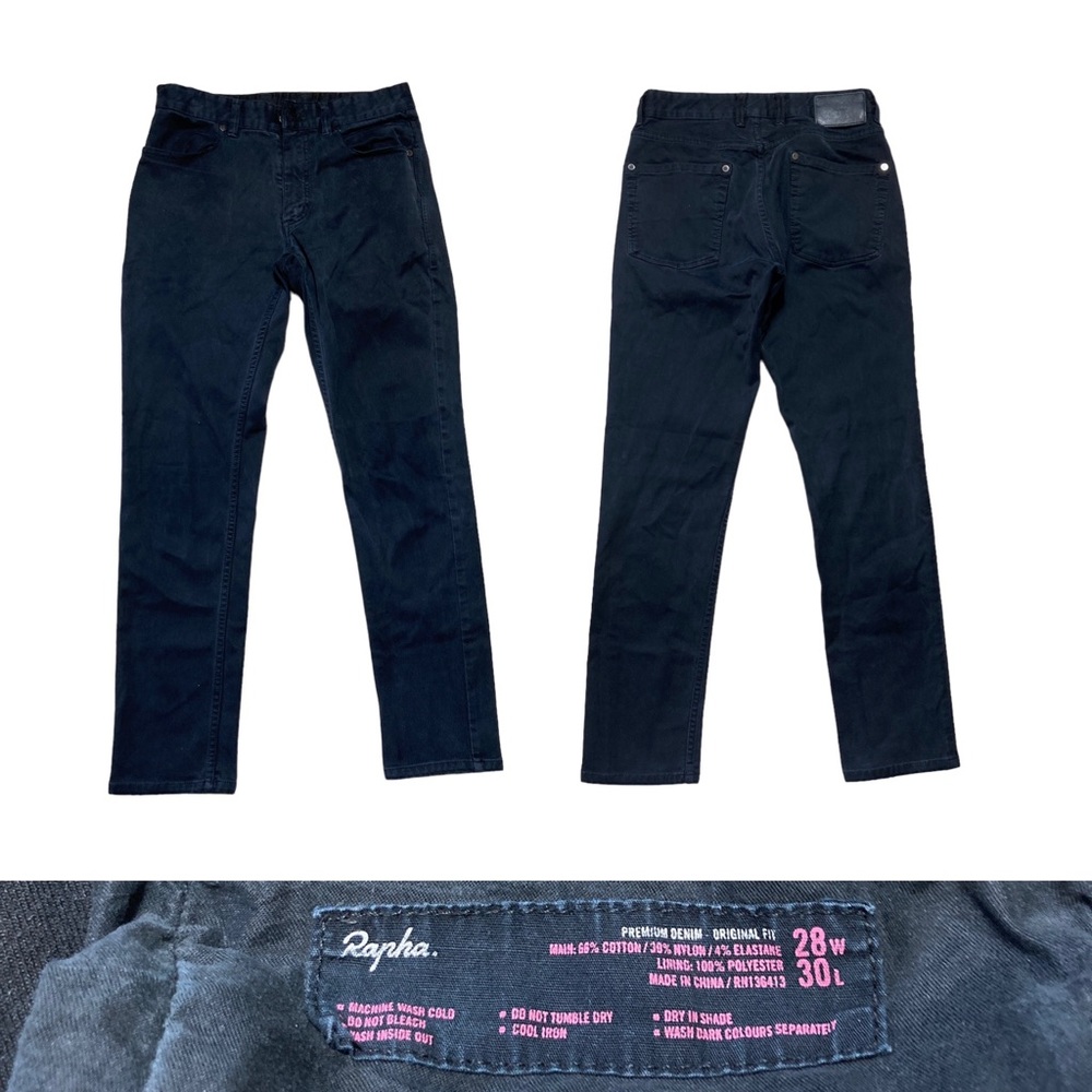 Rapha Slim Premium Denim Jeans Men’s size 28 X 30 in Faded Black (Flawed)